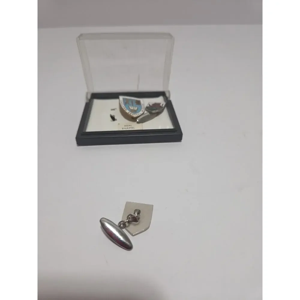 Vintage Welsh Dragon Enamel Cufflinks England Central Mission Boxed